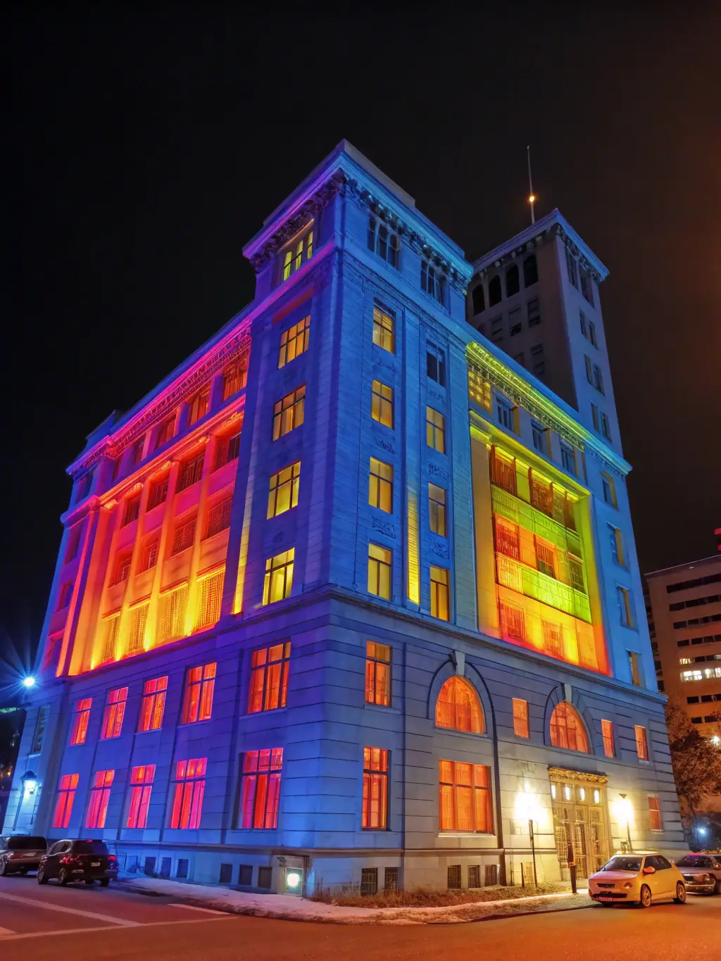 A thermal image showing temperature differences on a wall, indicating potential condensation or cold bridging issues in a Cornish home.